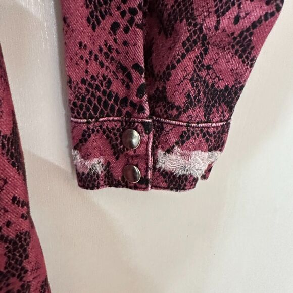 NWT One Teaspoon Distressed Python Claudia Overalls Jumpsuit Black Pink Sz Small - Picture 8 of 10